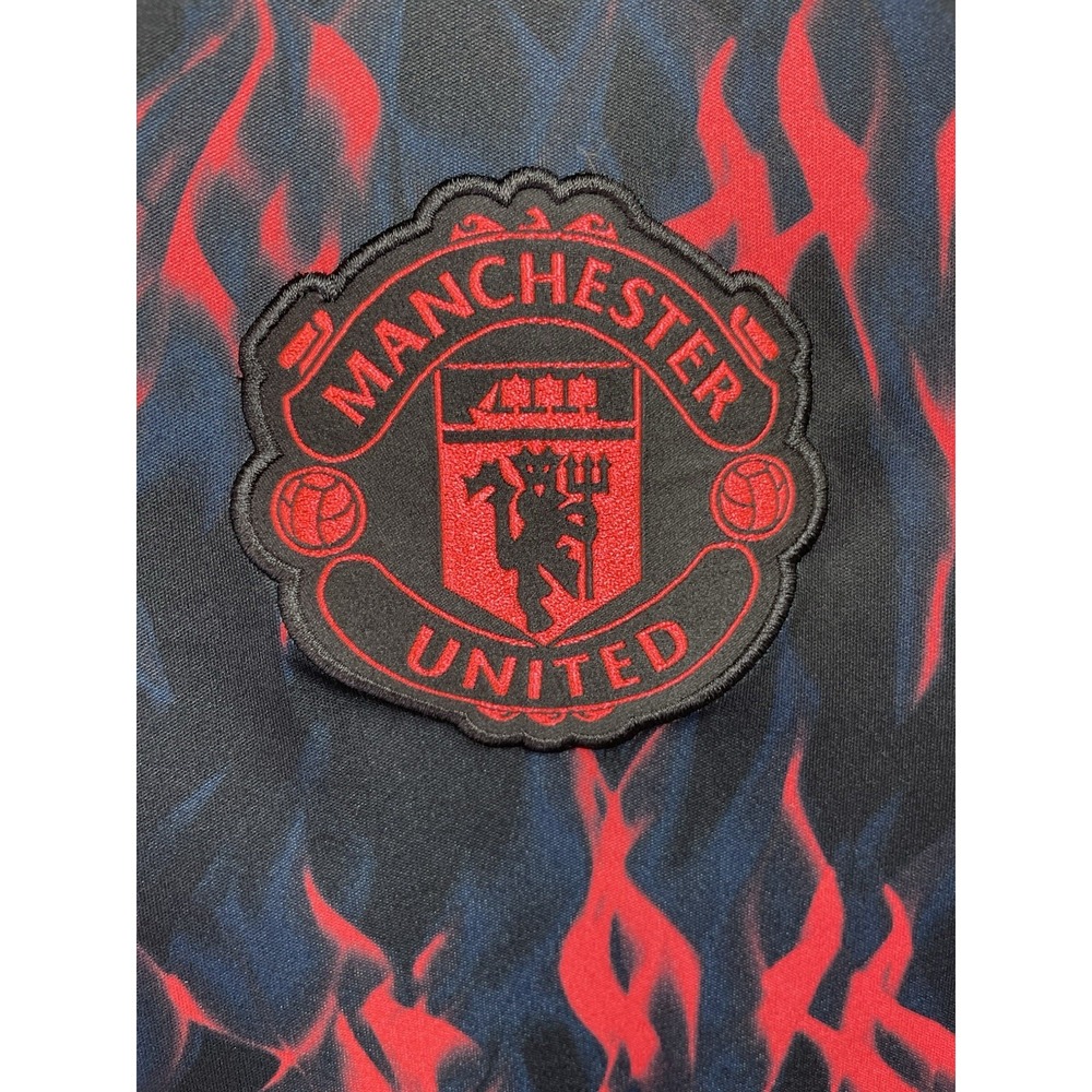 Manchester United /Adidas Mens Sz Large Red /Black Flames Shirt (BB39) NW/OT - Picture 3 of 7